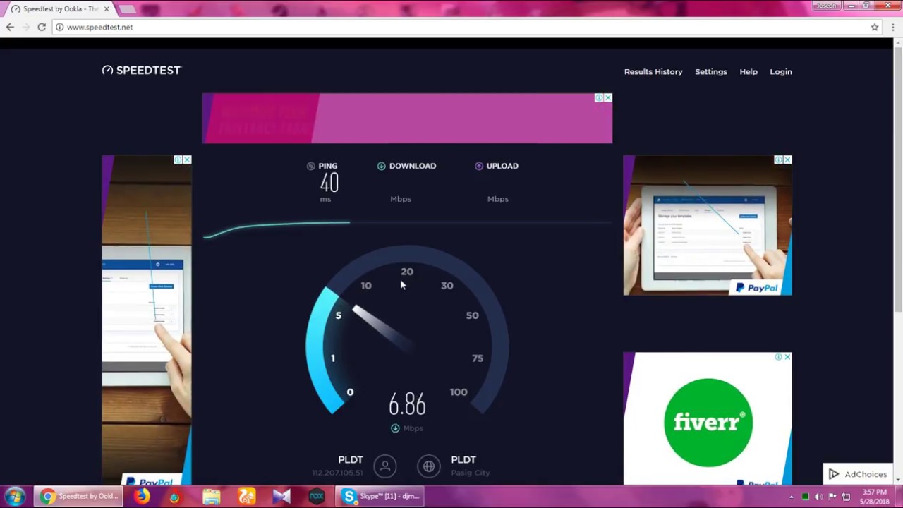 PLDT HOME DSL Speed Test 2018 Upgrade PLan 5mbps YouTube