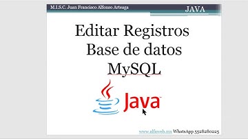 +Editar +Registros +MySQL con +Java