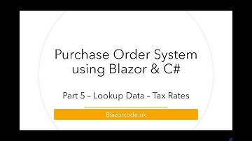 Adding Tax Rates and preventing duplicates - Blazor Purchase Orders Part 5