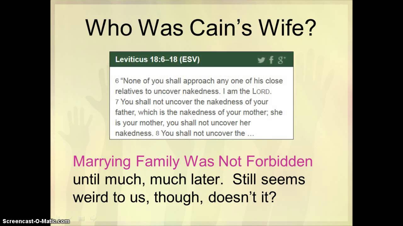 Who Was Cain S Wife Youtube
