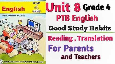 PTB English Grade 4 Unit 8 