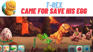 Dino bash 🦖 | unbeatable fights | T-rex came to save his egg 🥚 | |#dinobash | #gameplay