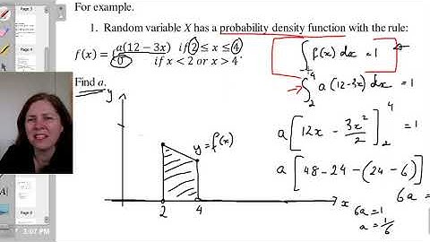 Year 12 Probability: Continuous random variables 1