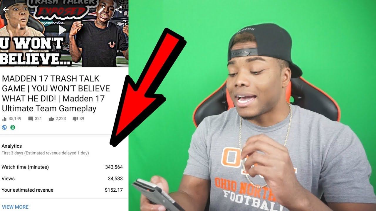 madden youtubers make less money