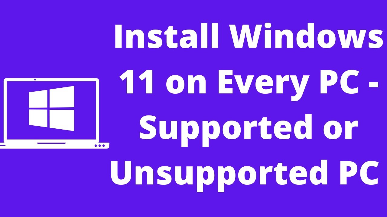 How to install Windows 11 on old pc/laptop - YouTube