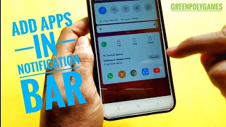 How to add app shortcut in notification bar in any android phone 2019 #greenpolygames screenshot 4