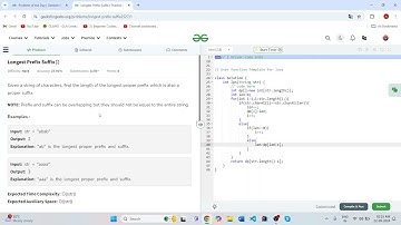 Longest Prefix Suffix | GFG | POTD