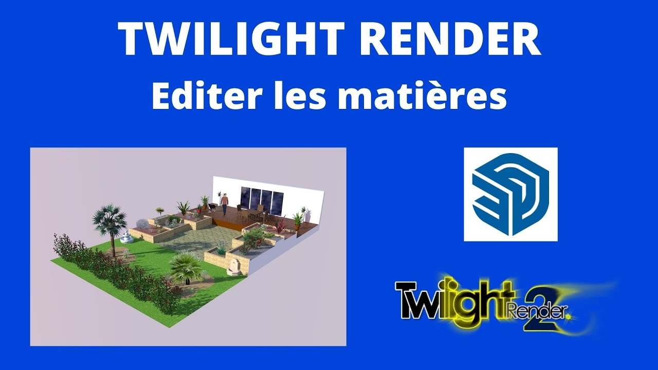 Twilight Render pour Sketchup éditer les matières - YouTube