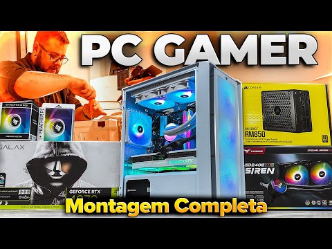 Montamos um PC GAMER Branco Perfeito para JOGAR em Alta Qualidade (Montagem Completa)