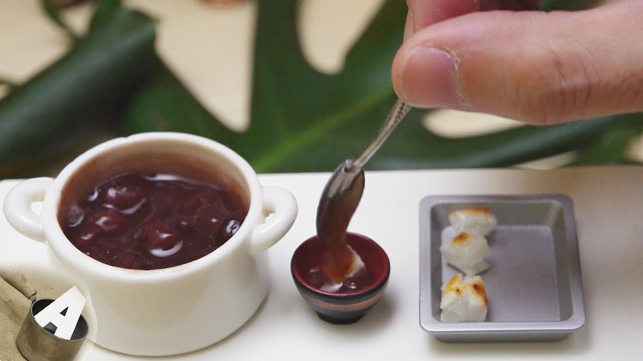 ⁣MiniFood 食べれるミニチュア おしるこ miniature Shiruko