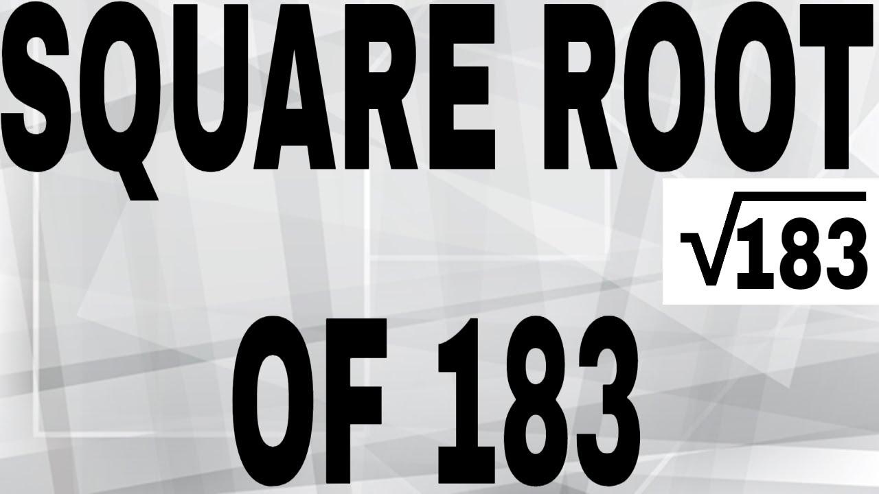 Square Root of 183