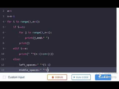 Hollow Inverted Full Pyramid - 2 #pythoncode #nxtwaveccbp - YouTube