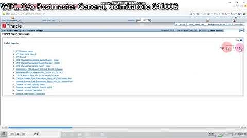 70. FINACLE MIS REPORTS (MIS SERVER)  (TAMIL)