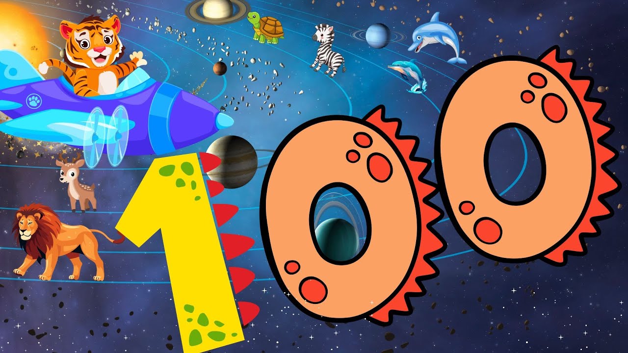 Learn Numbers with Animal Sound Song | 100 Counting | 1234 Number ...