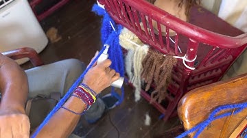 Instant Blue Loc Extensions Dreadlock Machine #dreadlockmachine #locs #locstyles #locextensions