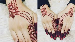 very easy mehndi design for hand || simple mehndi || henna design ||  arabic mehndi design.