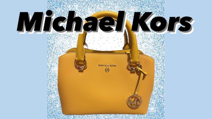 Michael Kors Daniela Large Gusset Crossbody Leather Bag Sun Yellow/Gold