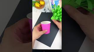 Mothers Day Handicrafts Mothers Day is coming soon. Use colored paper and paper cups to make a be