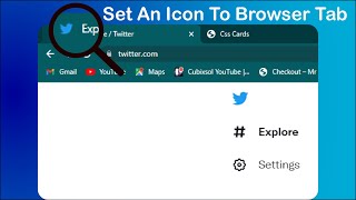How to Set an Icon to Browser Tab HTML Webpage screenshot 3