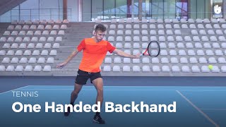 How to Hit a One Handed Backhand | Tennis