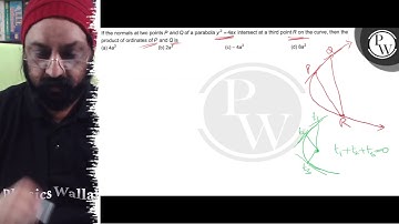 If the normals at two points \( P \) and \( Q \) of a parabola \( y^{2}=4 a x \) intersect at a ...