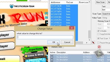 How to hack stick run scores without getting banned using cheat engine 6.3