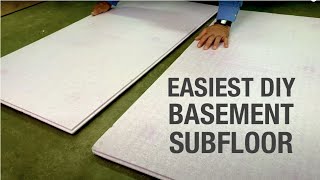 Easiest DIY Basement Subfloor