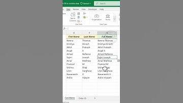 Combine data from multiple columns using FLASH FILL in Excel