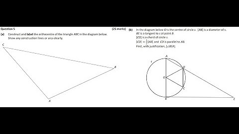 Question 5 solutions for 2019 leaving cert Paper 2 higher level