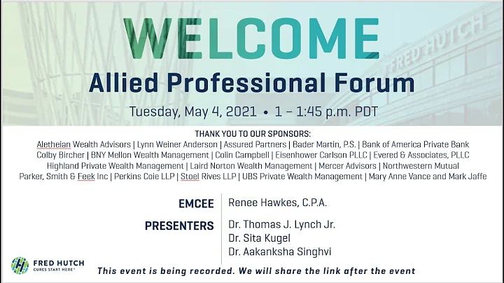 Allied Professional Forum featuring Drs. Tom Lynch...