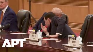Moment: Trump Whispers in Rubio's Ears Right After Talks With Xi Jinping | APT