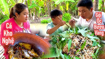 Gỏi Ốc Bươu Vàng Chua Ngọt Thêm Món Kho Nghệ Quá Ngon | ATST | T33