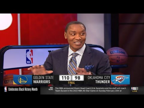 NBA Gametime | Isiah Thomas reacts to Warriors def. Thunder 110-98, Steph & Klay combine 39-pts - NBA Gametime | Isiah Thomas reacts to Warriors def. Thunder 110-98, Steph & Klay combine 39-pts