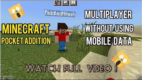 How to play Minecraft multiplayer without using mobile data or wifi! watch till the end