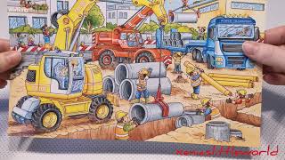 Ravensburger puzzle 2x12 - game for kids with truck and digger - lots of fun for boys and girls screenshot 2