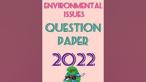 MDU MSC 2022  ~ 2nd sem || Environmental Issues || MDU Chemistry Questions Paper 2022