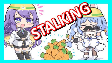 【Hololive】Pekora STALKING Moona!!!【Minecraft】【Eng Sub】