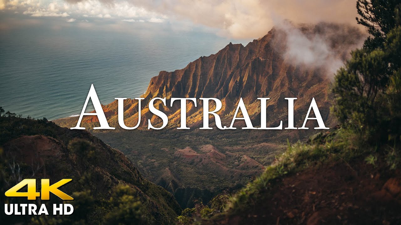 FLYING OVER AUSTRALIA 4K UHD   Beautiful Nature Scenery with Relaxing Music  4K VIDEO ULTRA HD