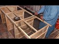 How to make A Cage For  Birds | Making 3 Portion Birds Cage From Wood