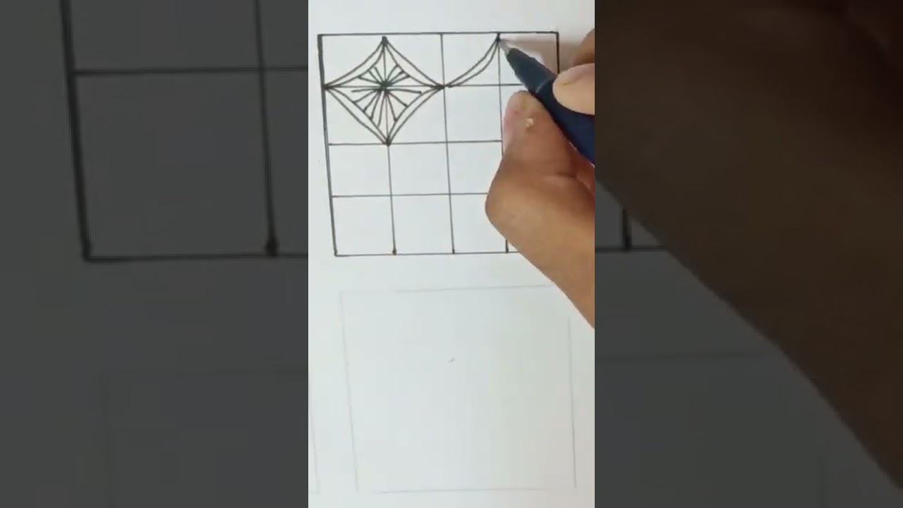 Easy zentangle art for beginners || simple pattern || step by step #shorts