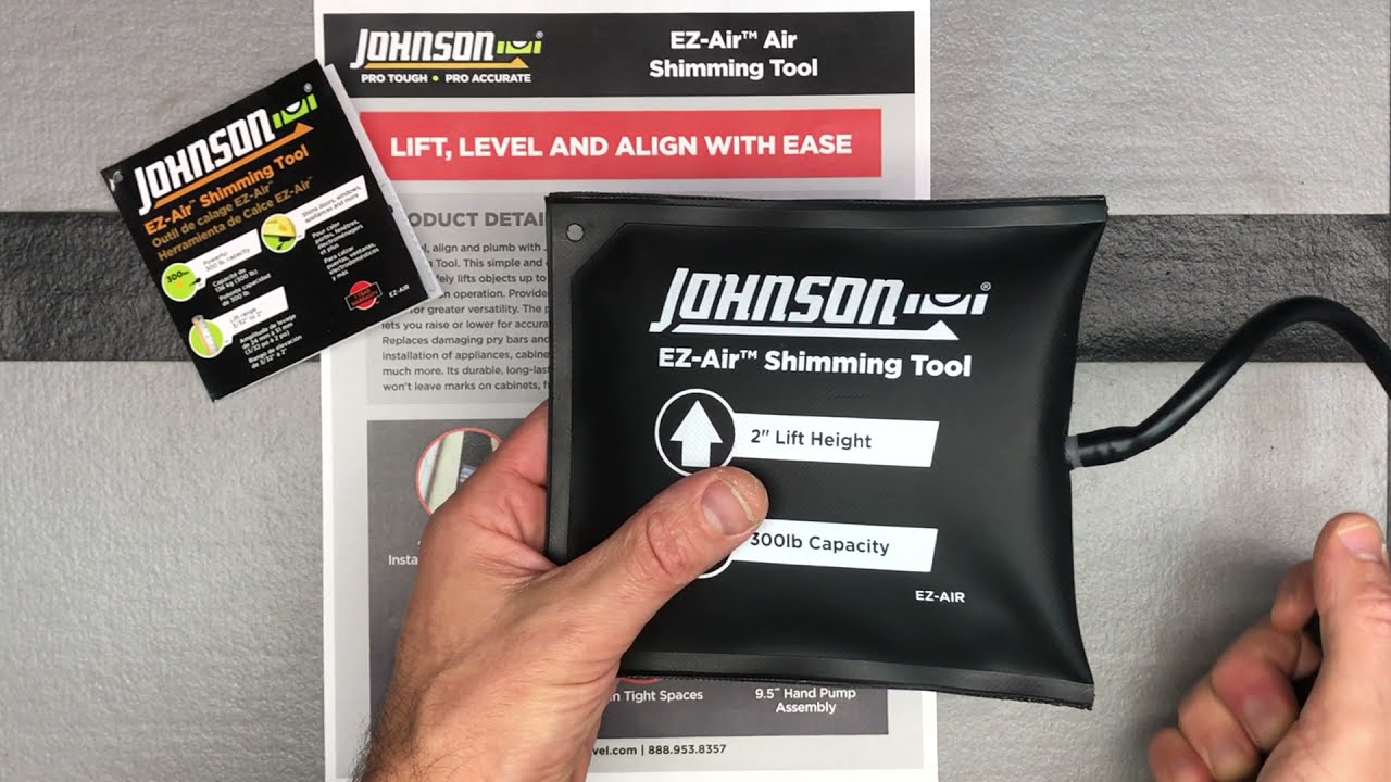 Unboxing & Description: Johnson Level Air Shimming Tool, 300 lb lift, 2" High