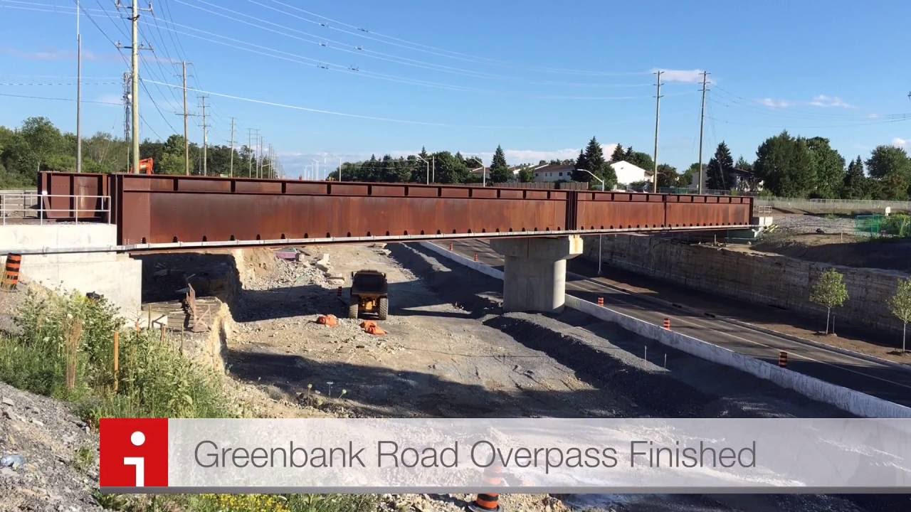 Greenbank Road VIA Rail Bridge Construction completed in Barrhaven