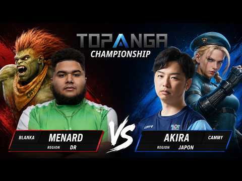 🔥 INTENSE MATCH ▰ MENARD (Blanka) vs AKIRA (Cammy) ▰ TOPANGA Championship – Street Fighter 6 🔥