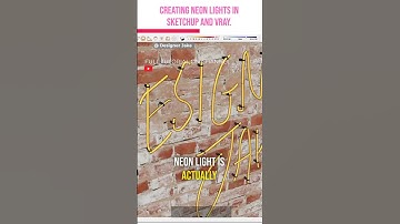 Watch me create neon lights in Sketchup with Vray