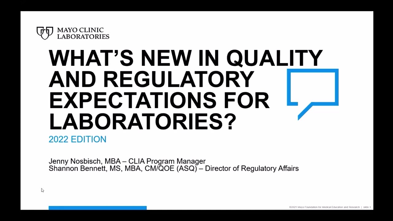 What's New in Quality and Regulatory Expectations for Laboratories? [2022]  - Insights