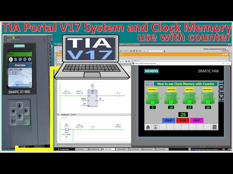 TIA Portal V17 with PLC S7-1500 how to use System and Clock memory full tutorial
