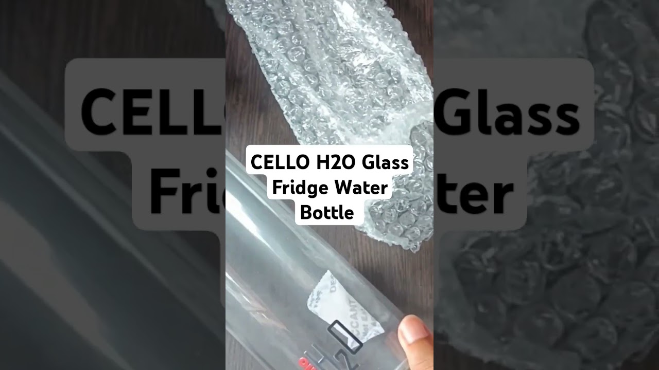 CELLO H2O Glass Fridge Water Bottle