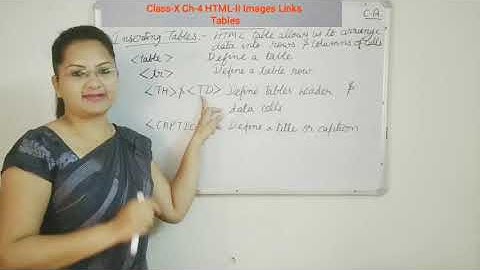 Computer Application Class 10 cbse | Ch-4 HTML-II Images, Links and Tables Part-2