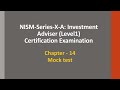 NISM Series-XA: Investment Adviser (Level 1) ll Chapter - 14 ll Mock test