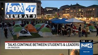 UW Madison encampment protest makes day 4, admin not to break up camp for now.